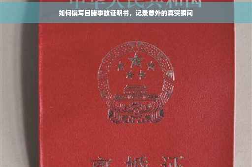 如何撰写目睹事故证明书，记录意外的真实瞬间