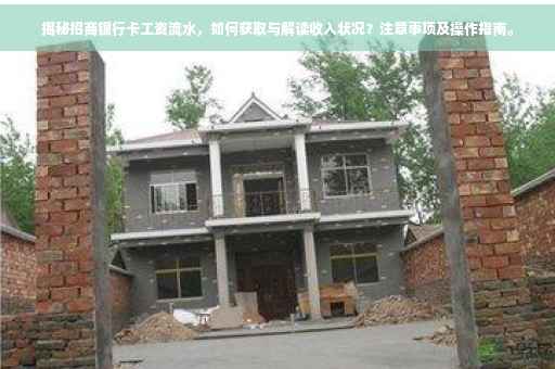 揭秘招商银行卡工资流水，如何获取与解读收入状况？注意事项及操作指南。