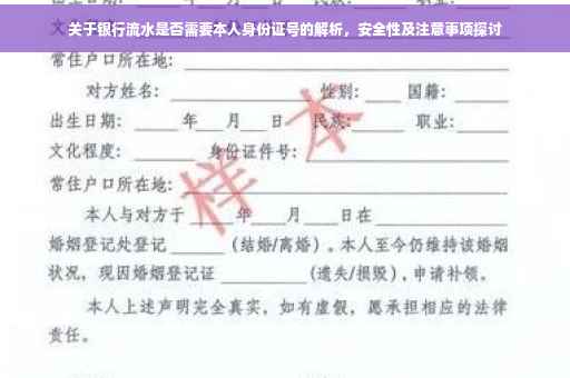关于银行流水是否需要本人身份证号的解析，安全性及注意事项探讨