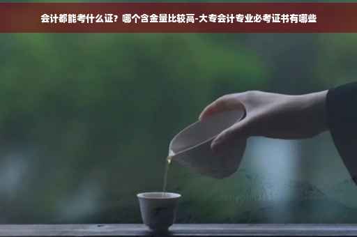 会计都能考什么证？哪个含金量比较高-大专会计专业必考证书有哪些