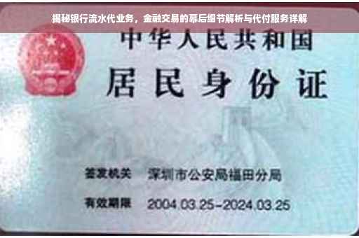揭秘银行流水代业务，金融交易的幕后细节解析与代付服务详解