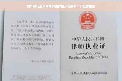 贵州银行流水账单导出详细步骤解析 ?⚡️操作指南