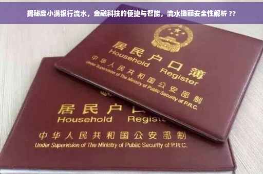 揭秘度小满银行流水，金融科技的便捷与智能，流水提额安全性解析 ??
