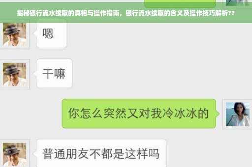 揭秘银行流水续取的真相与操作指南，银行流水续取的含义及操作技巧解析??