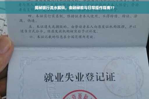 揭秘银行流水解码，金融秘密与日常操作指南??