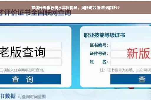 慈溪代办银行流水真相揭秘，风险与合法途径解析??