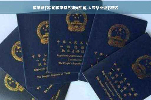 数字证书中的数字签名如何生成,大专毕业证书签名