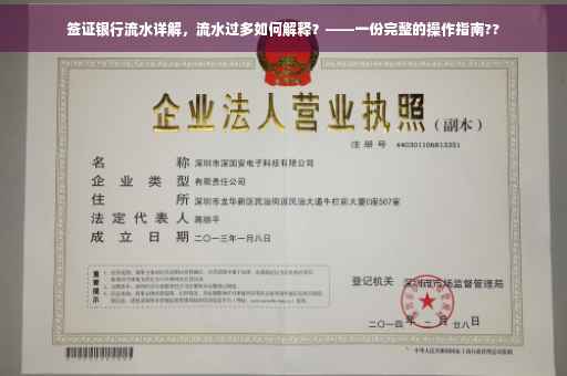 签证银行流水详解，流水过多如何解释？——一份完整的操作指南??
