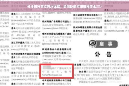 长沙银行英文流水详解，如何快速打印银行流水⚡️?