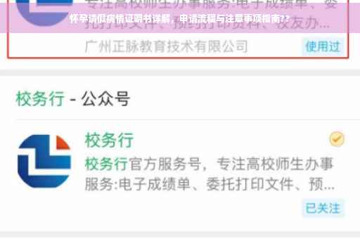 怀孕请假病情证明书详解，申请流程与注意事项指南??