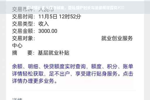 揭秘银行流水保存秘密，隐私保护时长与法律规定探究?⚖️