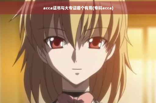acca证书与大专证哪个有用(专科acca)