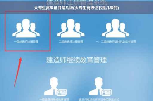 大专生高级证书是几级(大专生高级证书是几级的)