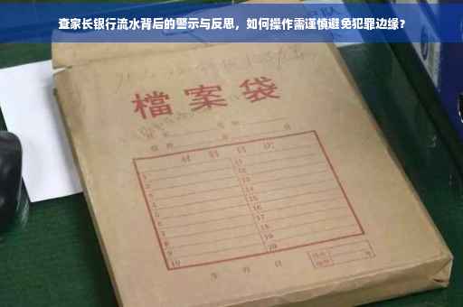 查家长银行流水背后的警示与反思，如何操作需谨慎避免犯罪边缘？
