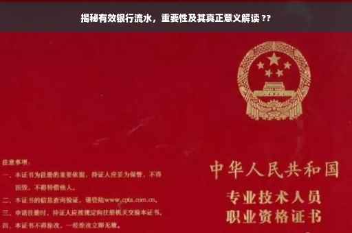 揭秘有效银行流水，重要性及其真正意义解读 ??