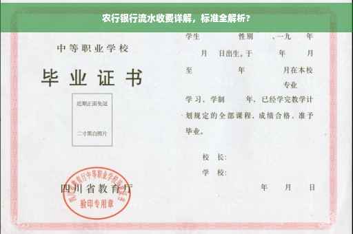 农行银行流水收费详解，标准全解析?