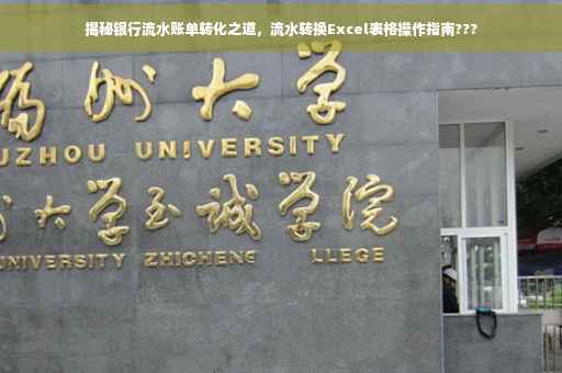 揭秘银行流水账单转化之道，流水转换Excel表格操作指南???