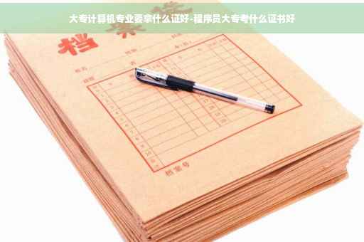 大专计算机专业要拿什么证好-程序员大专考什么证书好