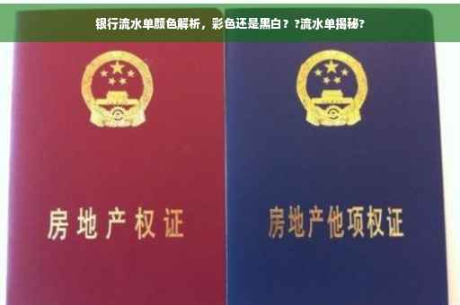 银行流水单颜色解析，彩色还是黑白？?流水单揭秘?