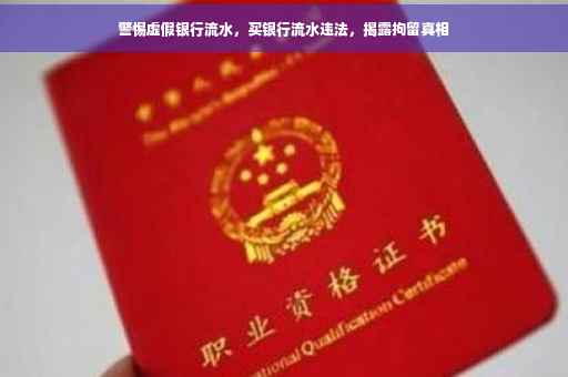 警惕虚假银行流水，买银行流水违法，揭露拘留真相