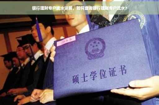 银行理财专户流水详解，如何查询银行理财专户流水？