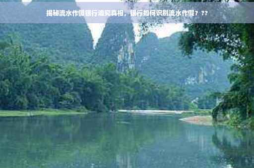 揭秘流水作假银行追究真相，银行如何识别流水作假？??