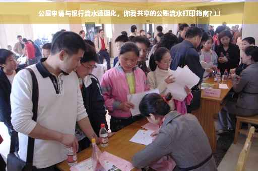 公屋申请与银行流水透明化，你我共享的公账流水打印指南?⚡️