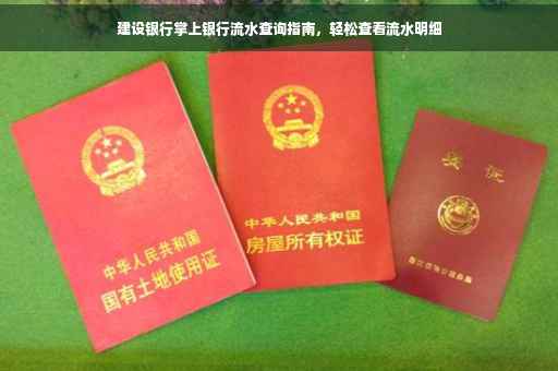 建设银行掌上银行流水查询指南，轻松查看流水明细