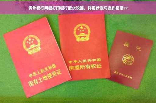 贵州银行网银打印银行流水攻略，详细步骤与操作指南??