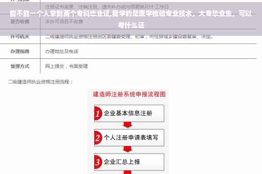 能不能一个人拿到两个专科毕业证,我学的是医学检验专业技术，大专毕业生，可以考什么证