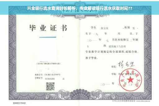 兴业银行流水查询时长解析，专业解读银行流水获取时间??