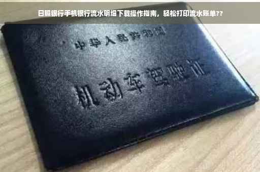 日照银行手机银行流水明细下载操作指南，轻松打印流水账单??