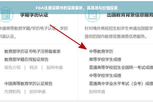 FDA注册证明书的深度解析，其用途与价值探索