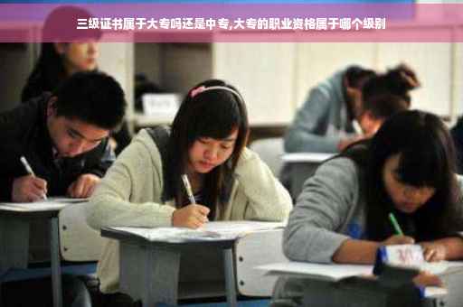 三级证书属于大专吗还是中专,大专的职业资格属于哪个级别